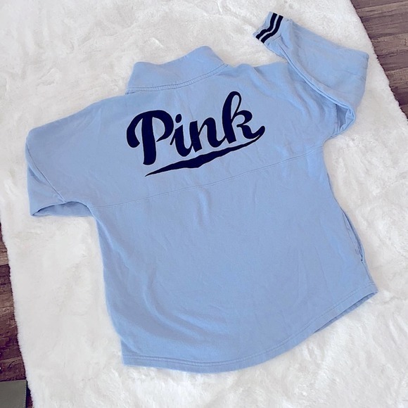 VS PINK 💕 Varsity Style Sweatshirt Sz L - Picture 1 of 6